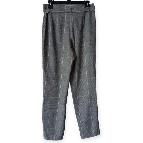 WHO WHAT WEAR WOMEN'S PLAID HIGH-WAIST PANTS SIZE 4. COLOR BLACK, WHITE, PURPLE - Picture 2 of 15